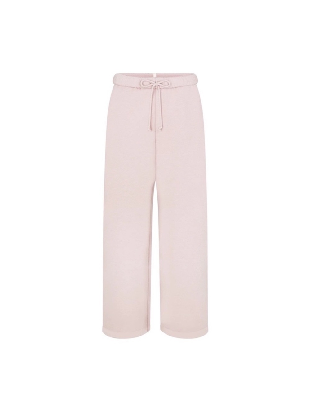 SKIMS Cozy Wide-Leg Drawstring Pants in Blush